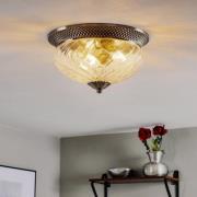 Plafondlamp Plantation antiek nikkel, 40,6 cm