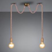 Hanglamp Rope met decoratieve kabel, 2-lamp