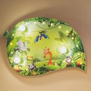 Kinder-wandlamp Wildernis met LED-lichteffecten