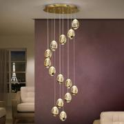 LED hanglamp Rocio 14-lamps goud Bluetooth