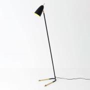 Vloerlamp Obelisco, kantelbare kap, zwart