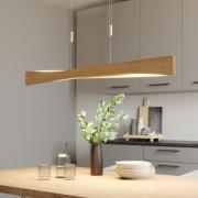 Lucande Lian LED hanglamp, eikenhout