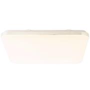 LED plafondlamp Ariella wit/chroom, 54x54 cm