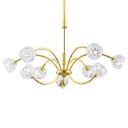 Loodkristal-hanglamp Maderno, goud, 69cm