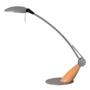 LED bureaulamp Swingo met hout, grijs