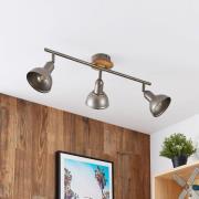 Lindby Nesrin plafondlamp met houtschijf, 3lamps