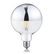 LED lamp E27 G125 7W 2.700K dimbaar spiegelkop