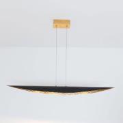 LED hanglamp Chiasso, zwart-bruin/goud