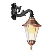 Hoorn - buitenwandlamp, fitting onder, zwart