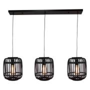 Hanglamp Woodrow met 3 bamboe kooikappen