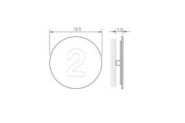 Absolut/ Radius EDELSTAHL huisnummer Round - 7