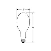 RADIUM Halogeen gasontladingslamp E40 444 W HRI-E NSC/S/F opaal