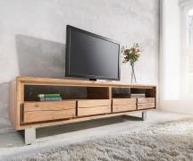 DELIFE TV-meubel Live-Edge 190 cm acacia natuur 4 laden