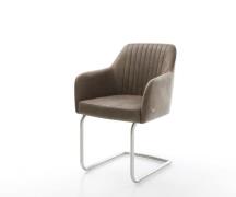 DELIFE Sledemodel Greg-Flex microvelours taupe vintage sledemodel rond...