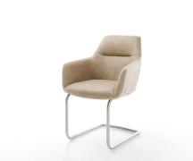 DELIFE Sledemodel Pejo-Flex microvelours beige vintage sledemodel rond...