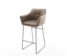 DELIFE Barstoel Yulo-Flex vintage taupe slipframe metaal