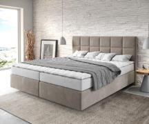 DELIFE Boxspringbed Dream-Fine 180x200 microvezel Beige
