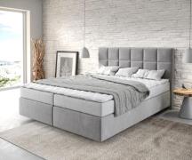 DELIFE Boxspringbed Dream-Fine 160x200 microvezel grijs