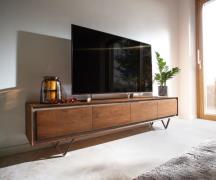 DELIFE Tv-meubel Stonegrace 200 cm acacia bruin steenfineer 4 deuren V...