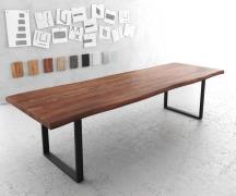 DELIFE Eettafel Classic-Edge 300x100 acacia natuur frame hoekig metaal...