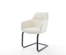 DELIFE Sledemodel Pejo-Flex bouclé wit sledemodel vlak zwart pocketvee...