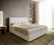 DELIFE Boxspringbed Dream-Well 180x200 cm Bouclé Crème-Wit met Matras ...