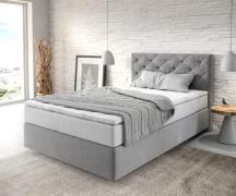 DELIFE Boxspringbed Dream-Great 120x200 cm Microvezel Grijs met TFK Ma...