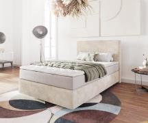 DELIFE Boxspringbed Dream-Well 120x200 cm Cord Beige met Pocketveringm...