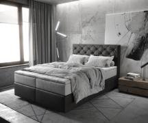 DELIFE Boxspringbed Dream-Great 140x200 cm Microvezel Antraciet Vintag...