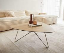 DELIFE Salontafel Ekrem 88x85 cm keramiek Laminam® Sabbia Eikenkleur K...