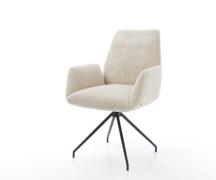 DELIFE Eetkamerstoel Zoa-Flex koord beige kruisframe conisch zwart poc...