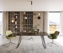 DELIFE Eetkamertafel Edge 200x100 Laminam® Emperador Extra Lucidato do...