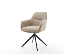 DELIFE Draaistoel Pejo-Flex materiaalmix mud kruisframe breed zwart 36...