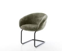 DELIFE Sledemodel Vinka-Flex met armleuning chenille olijfgroen sledem...