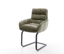 DELIFE Sledemodel Abelia-Flex met armleuning chenille olijfgroen slede...