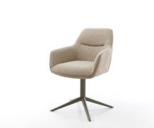 DELIFE Draaistoel Pejo-Flex materiaalmix mud kruispoot afwerking met t...