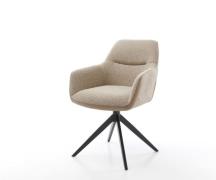 DELIFE Draaistoel Pejo-Flex materiaalmix mud kruisframe breed zwart 36...