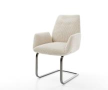 DELIFE Sledemodel Zoa-Flex koord beige sledemodel vlak grafiet pocketv...