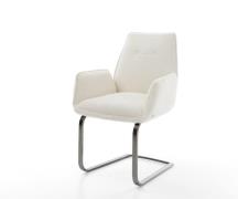 DELIFE Sledemodel Zoa-Flex bouclé wit sledemodel vlak grafiet pocketve...