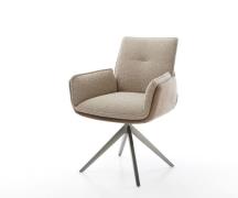 DELIFE Draaistoel Nela-Flex microvelours mud kruisframe breed grafiet ...