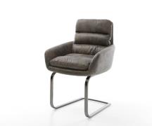 DELIFE Sledemodel Abelia-Flex met armleuning microvelours grijs antiek...