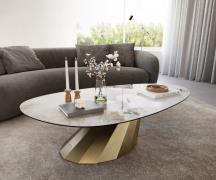 DELIFE Salontafel Edge Oval 140x75 cm keramiek Minas Melange Parabi me...