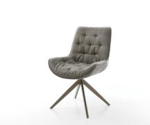 DELIFE Draaistoel Taimi-Flex bouclé zacht mud kruisframe breed afwerki...