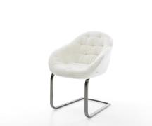 DELIFE Sledemodel Gaio-Flex bouclé zacht beige sledemodel vlak grafiet