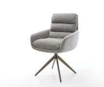 DELIFE Draaistoel Abelia-Flex met armleuning zachte stof met structuur...