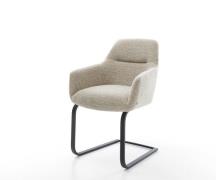 DELIFE Sledemodel Pejo-Flex geweven stof beige sledemodel vlak zwart p...