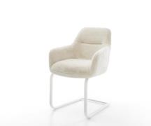 DELIFE Sledemodel Pejo-Flex pluchen crème-wit sledemodel vlak wit pock...