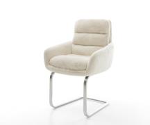 DELIFE Sledemodel Abelia-Flex met armleuning pluchen crème-wit sledemo...