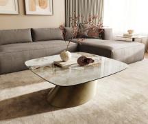 DELIFE Salontafel Edge Boot 90x90 cm keramiek Minas Melange Conis meta...