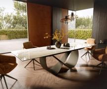 DELIFE Eettafel Edge 200-300x100 keramiek  Laminam® Onice Oro Infinity...